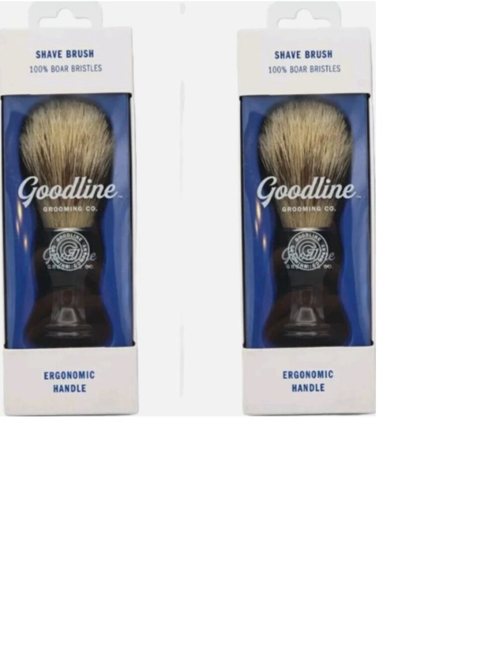 Goodline 100% Boar Bristles Shave Brush 2PK